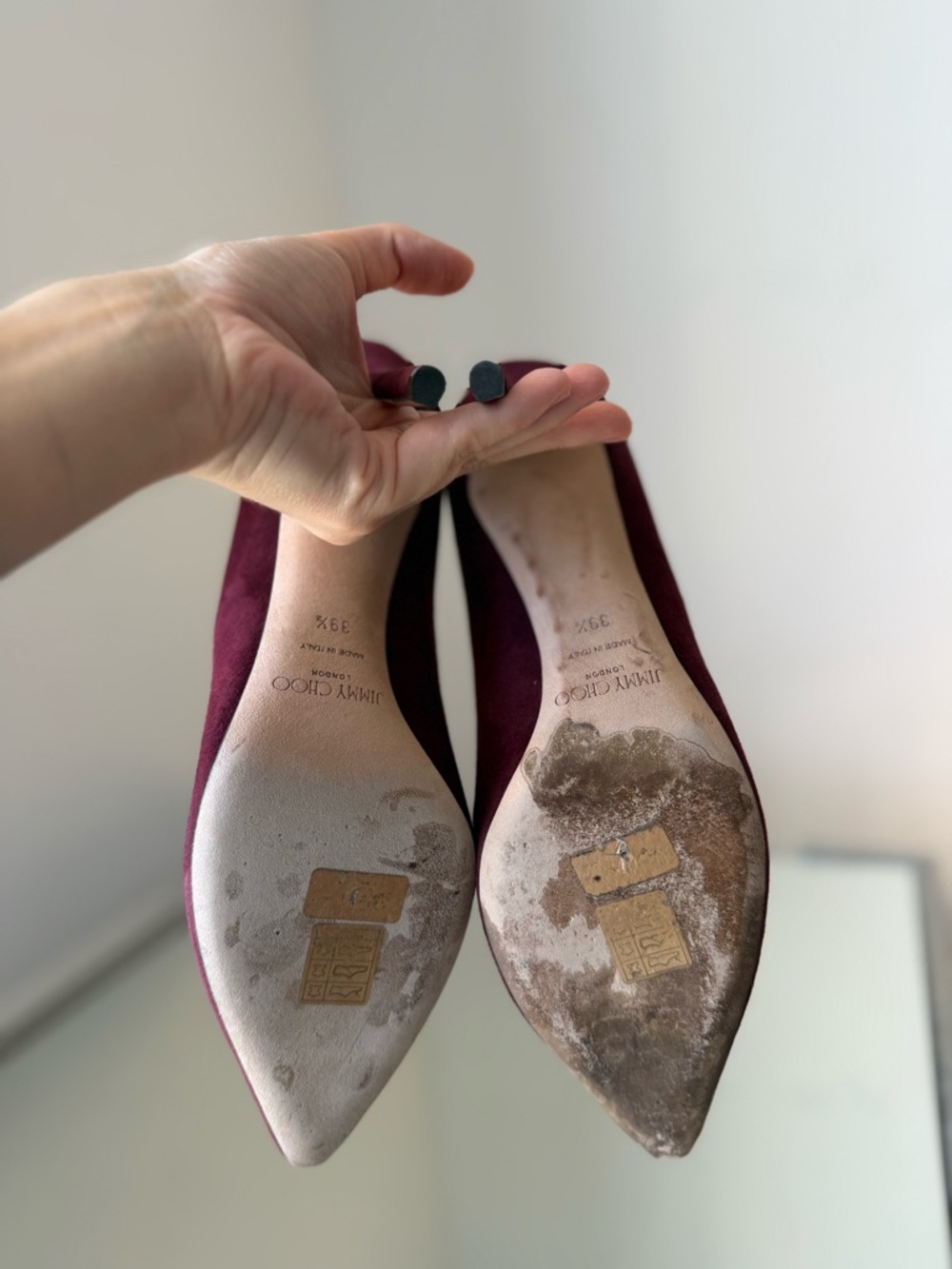 Like new Choo 85mm Romy pointed-toe suede pumps $850 39.5 - Picture 11 of 11